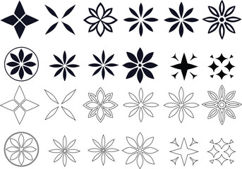 stunning collection of 24 meticulously crafted floral and geometric design elements!  Perfect for crafting unique projects, these versatile shapes offer endless possibilities for DIY enthusiasts, scra