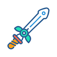 Toy Sword Icon Representing Imaginative Play and Fantasy Role-Playing