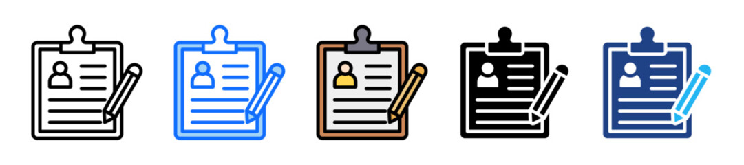 Resume Icon Set Multiple Style Collection