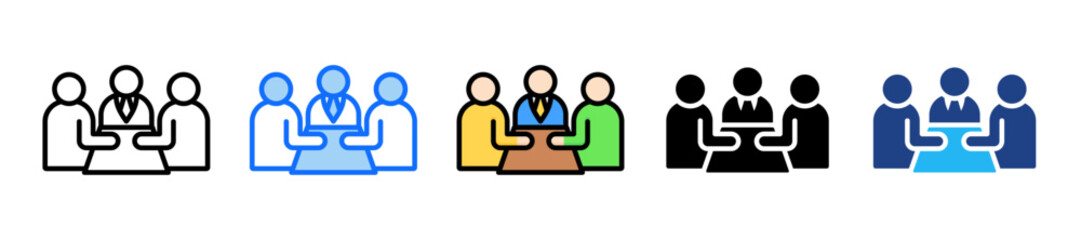 Meeting Icon Set Multiple Style Collection