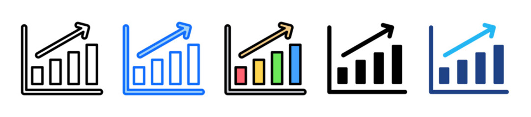 Growth Icon Set Multiple Style Collection