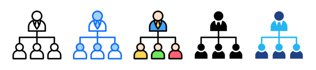 Leadership Icon Set Multiple Style Collection