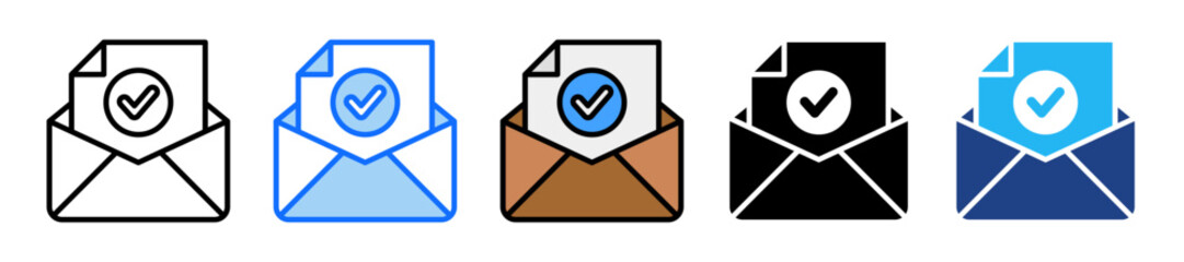 Email Icon Set Multiple Style Collection