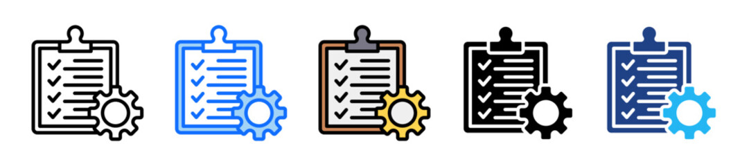 Obraz premium Project Management Icon Set Multiple Style Collection