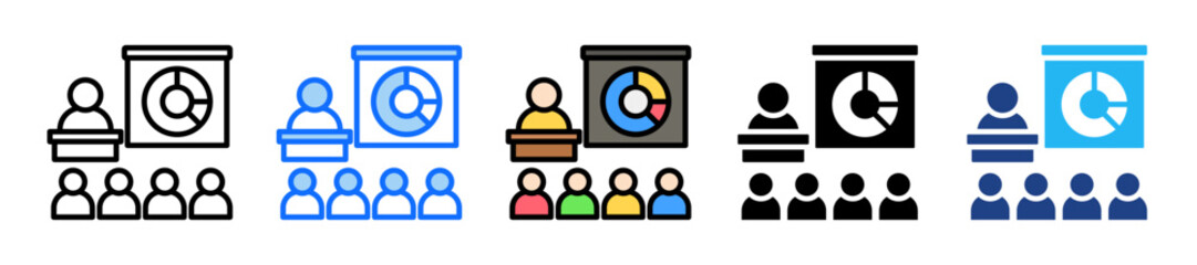 Analytics Icon Set Multiple Style Collection