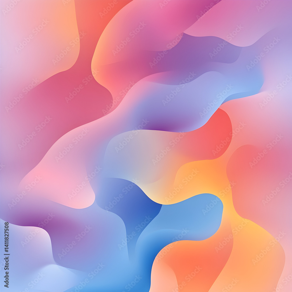 Poster abstract fluid art: an array of colors melt and merge, creating a vibrant and dynamic visual composi