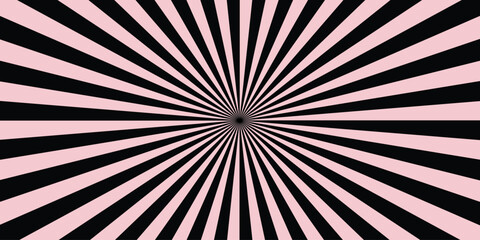 Abstract background with rays retro starburst porple and black Vintage sunbeam backdrop, boom, comic. Cartoon pop art Minimal sunrise radiate striped geometric circus light