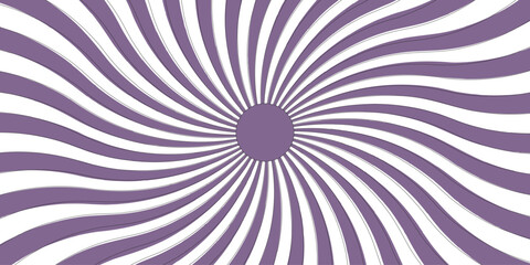 Abstract background with rays retro starburst porple and white Vintage sunbeam backdrop, boom, comic. Cartoon pop art Minimal sunrise radiate striped geometric circus light