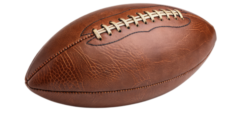 American Football, Leather Texture, Isolated on Transparent Background, 3D Render, Sport Equipment, American Football, Sports, Game