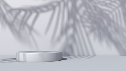 Background rendering with 3d podium and wall scene abstract background. 3D illustration, 3D rendering	