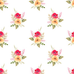 Watercolor flowers background vector for design.

