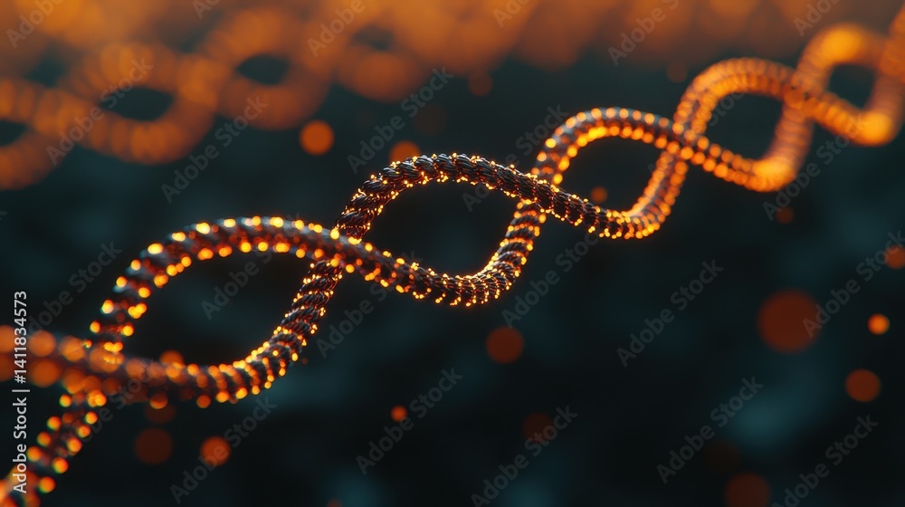 Poster Abstract background featuring illuminated flowing strands resembling a dynamic and intricate wave pattern