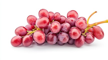 Fresh and Juicy Red Grapes on a White Background for Healthy Snack or Cooking Use