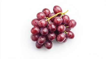 Fresh and Juicy Red Grapes on White Background, Perfect for Healthy Eating and Recipes