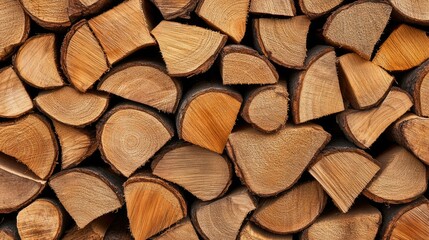 Stacked Logs of Wood in Neat Arrangement for Rustic Home Decor and Natural Aesthetic Appeal