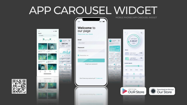 Mobile Phones App Carousel Widget