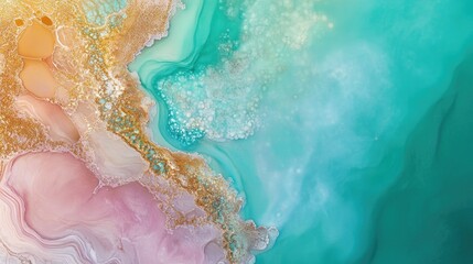Colorful Abstract Background with Fluid Shapes and Sparkling Details for Creative Projects