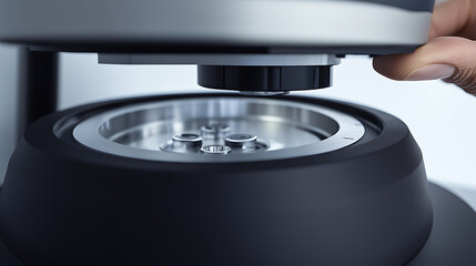 Technician analyzing lithium purity levels in a lab setting. Featuring scientific analysis