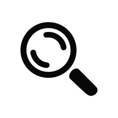 Search magnifying glass flat icon for apps and websites