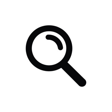 Search magnifying glass flat icon for apps and websites