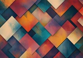 Fototapeta premium Colorful Geometric Abstract Background with Layered Shapes and Textures