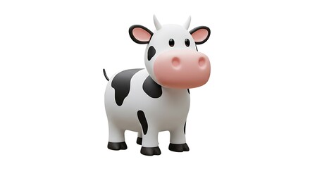 Naklejka premium cartoon cow produces milk cute 