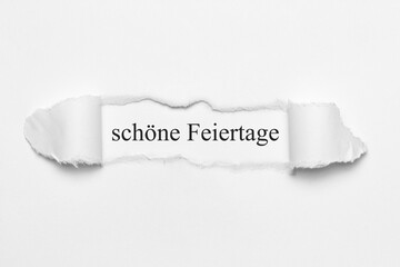 schöne Feiertage	
