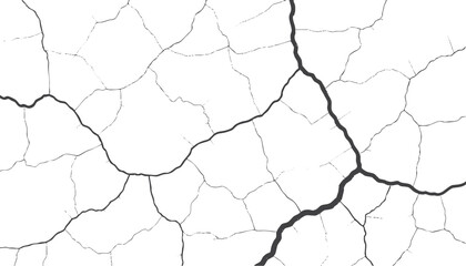 Texture soil dry crack background pattern. black and white vintage of cracked concrete scribble effect.	