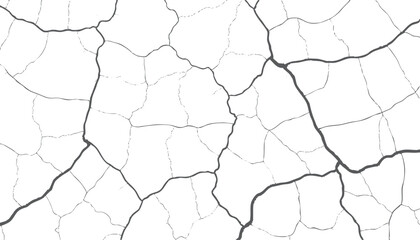 Texture soil dry crack background pattern. black and white vintage of cracked concrete scribble effect.	