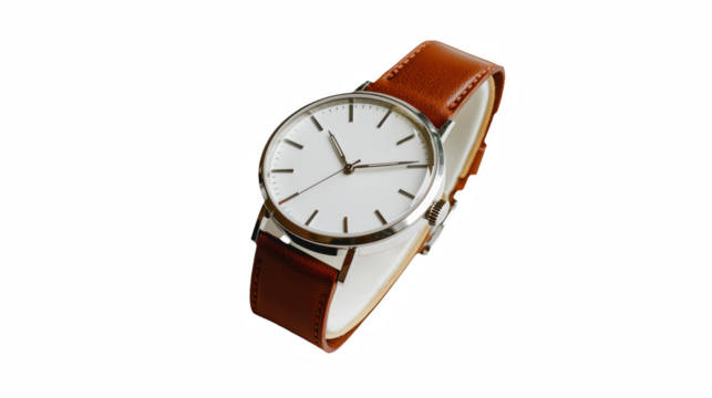 a wrist watch on a transparent background, PNG image, PNG file, Generative art.