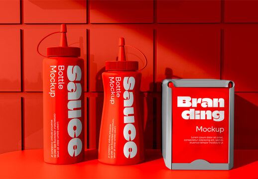 Sauce Bottle Mockup