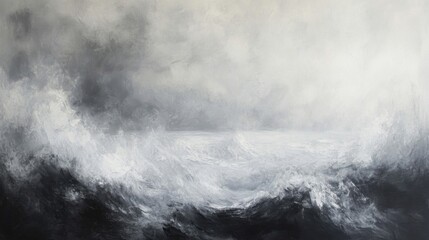 Fototapeta premium Dramatic Monochrome Seascape Painting