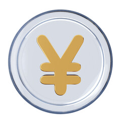 3d money coin yen payment finance business icon