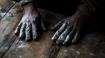 Painter applying primer to a wooden surface before painting. Featuring preparation and painting techniques