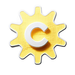 Fototapeta premium Copyright symbol in 3D cartoon render style