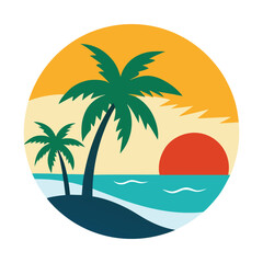 serene-beach-scene-palm-trees-setting-sun-tropical-vector-art
