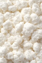 Abstract White Fluffy Texture Background, Close-up AI Generated Image