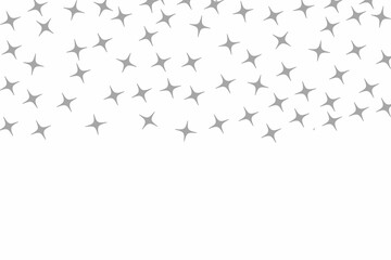 Silver, gray stars on white background 