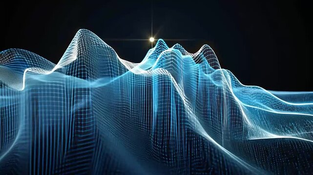 Abstract Digital Mountain Range