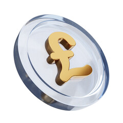 3d money coin poundsterling payment finance business icon