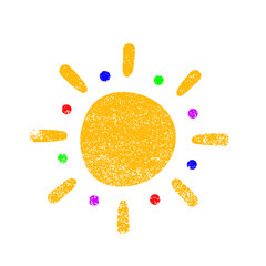 Colorful Hand-Drawn Sun Illustration