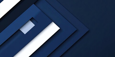 Fototapeta premium Abstract Background of Tilted Blue and White Rectangular Shapes Overlapping Sides
