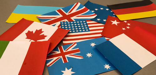 Import Trade Tariffs increase concept with United States of America Flag. Trade wars