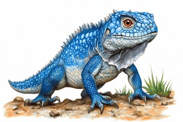 Obraz premium A clean vector drawing of an unknown hybrid species, part reptile, part mammal