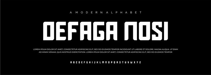 Japanese modern alphabet font, japan asian fonts style latin design