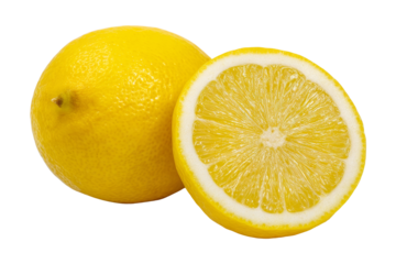 Vibrant lemon slices close-up