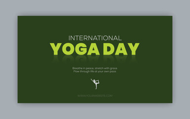 International Yoga Day Celebration social media post template design. Set of web banner, flyer or poster for yoga. Digital advertising banner promotion, modern and minimal template on yoga relaxation