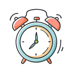 alarm clock icon, alarm clock vector illustration-simple illustration of alarm clock, perfect for alarm clock logos and icons