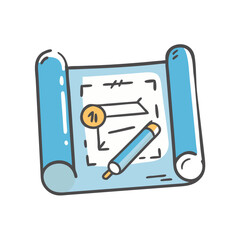 blueprint icon, blueprint vector illustration-simple illustration of blueprint, perfect for blueprint logos and icons