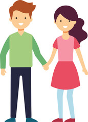 Couple holding hands